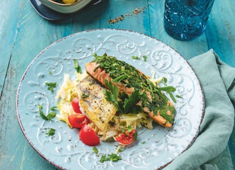 Fischfilet mit Pfeffer-Petersilien-Kruste 