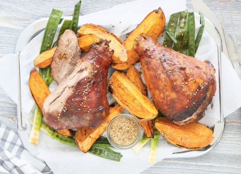 Miso-Putenunterkeulen vom Grill