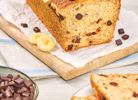 Bananenbrot mit Schokolade