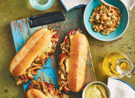 Pulled Austernpilz-Roll mit Rapsöl-Dijonnaise