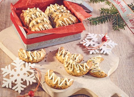 Chia-Plätzchen mit weißer Kuvertüre