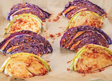 Gerösteter Rot- und Weißkohl