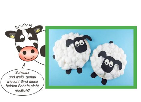 Watte-Schafe basteln