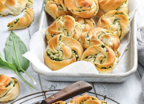 Herzhafte Bärlauchschnecken