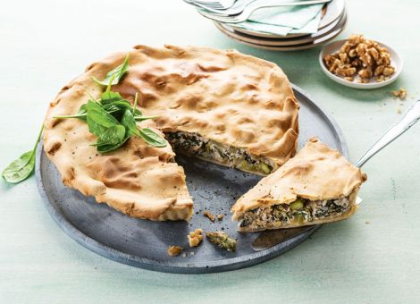 Feine Spargel-Spinat-Tarte
