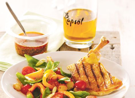 Gegrillte Maispoulardenbrust in Cajun-Gewürzöl 
