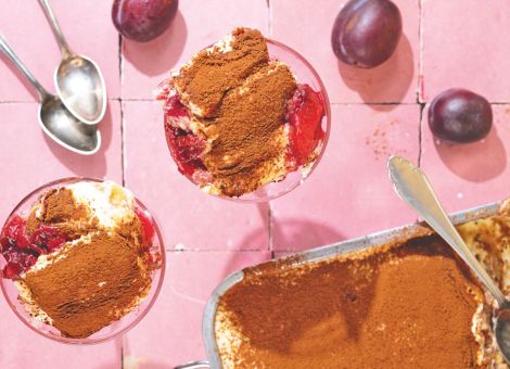 Fruchtig-cremiges Pflaumen-Tiramisu