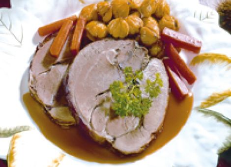 Wildschweinbraten in Rotwein-Marinade