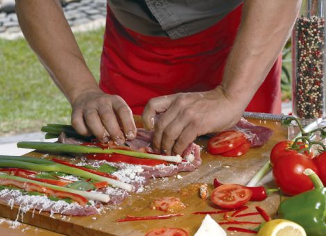 Schweinefilet mit mediterraner Füllung