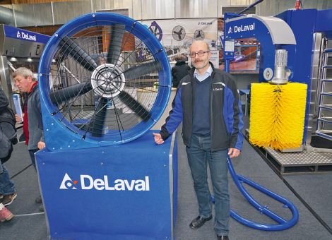 Ventilatoren für Rinderställe hatten mehrere Hersteller parat, unter anderem De Laval (Karlheinz Arnold).