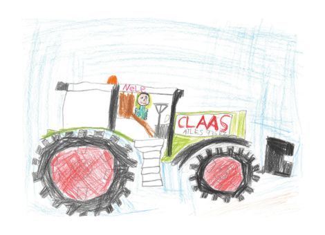 Auf dem Bild hier seht ihr Nele (8 Jahre) aus Neukirchen-Hauptschwenda in einem Traktor von Claas sitzen. Ein tolles Bild, herzlichen Dank, Nele!