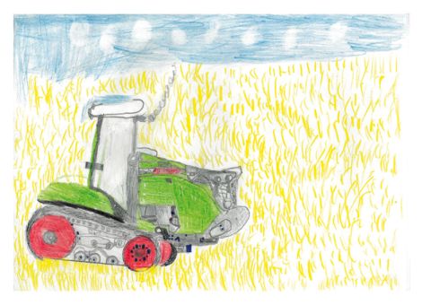 Lukas (9 Jahre) aus Oberzent-Hetzbach hat diesen tollen Fendt Vario für die Kinderseite gemalt.