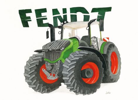 Ein Bild von Fendt diente als Vorlage für dieses Meisterwerk, das mit enorm viel künstlerischem Geschick von Jule (12 Jahre) aus Villmar gemalt wurde.