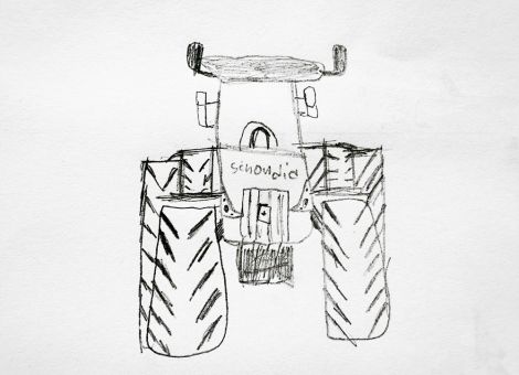 Diesen tollen John-Deere-Traktor hat Ayaz (9 Jahre) aus Sprendlingen gezeichnet.